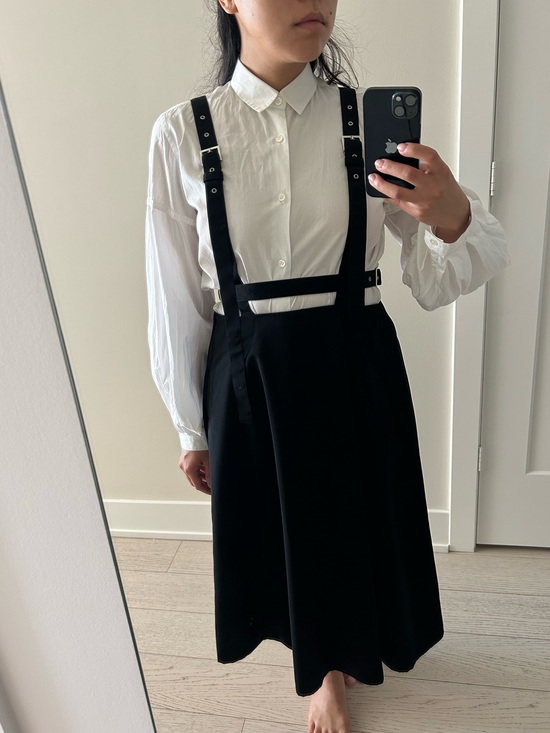 noir kei ninomiya Dresses & Skirts - Noir Kei Ninomiya Black Adjustable Buckle Suspender Skirt - Size M
